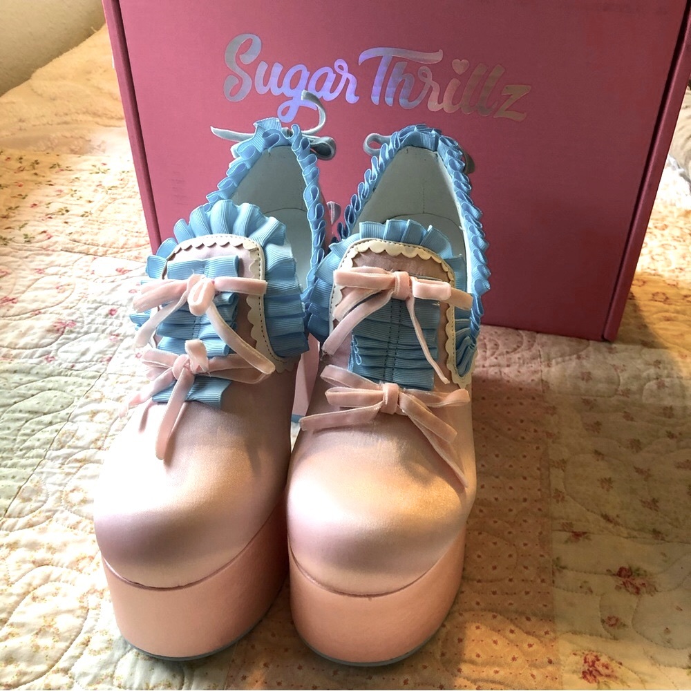 NIB Sold Out Dollskill SUGAR Thrillz Bisou Baby Platform Heels!
